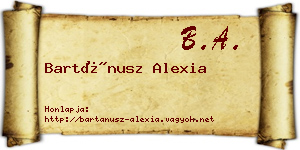 Bartánusz Alexia névjegykártya